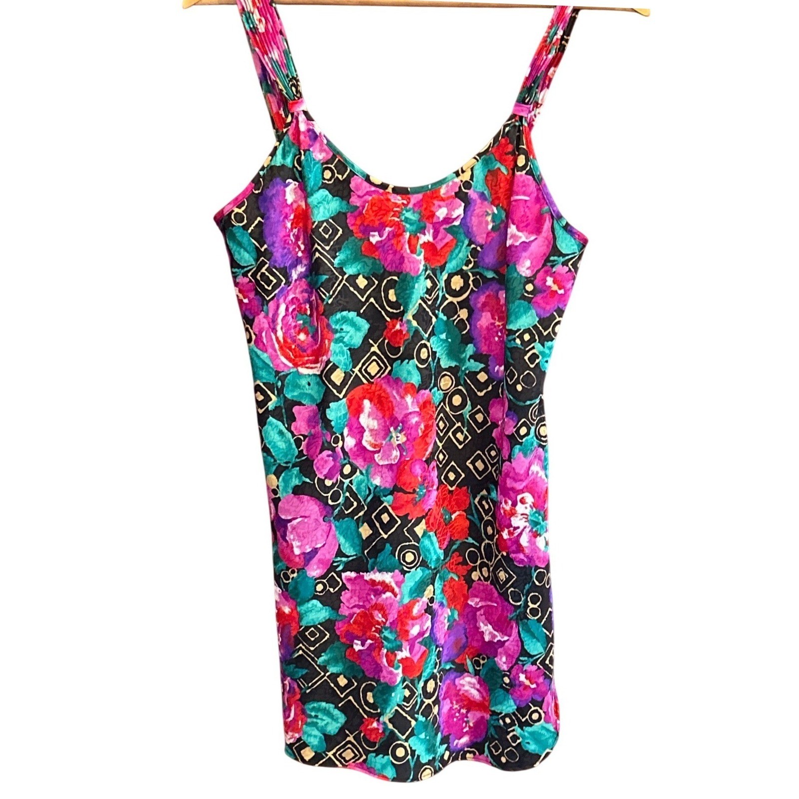 90s Inner Most Slip Dress Floral Maximalist Y2K Cottagecore Coquette Retro