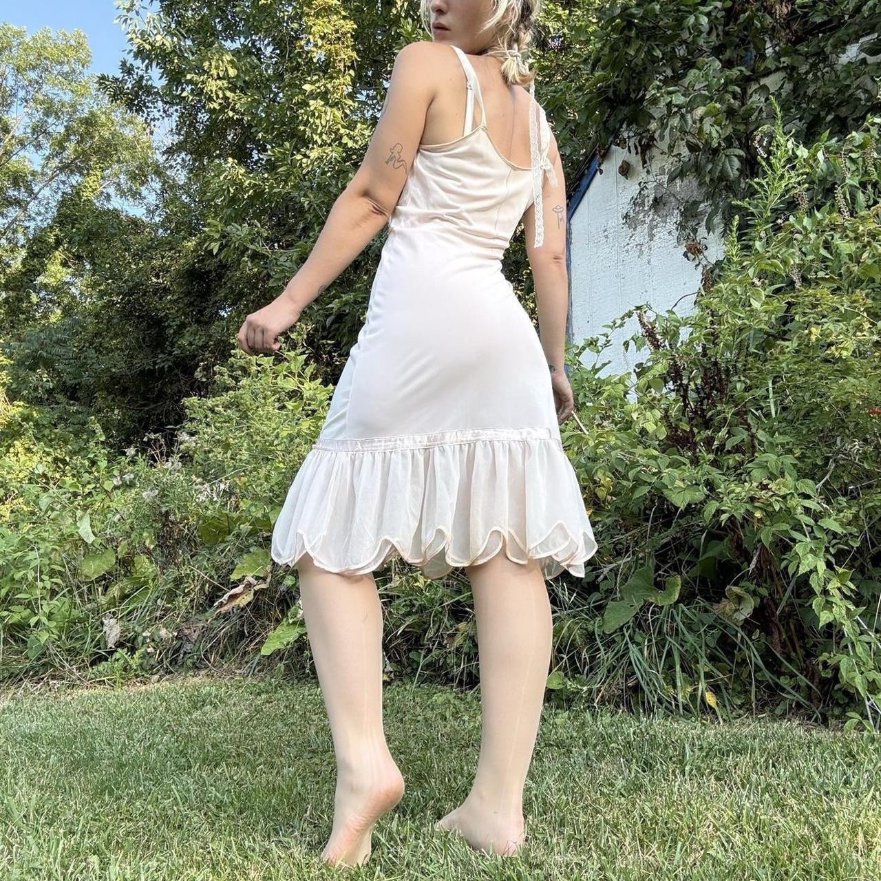 60&rsquo;s Vintage Pink Flower Slip