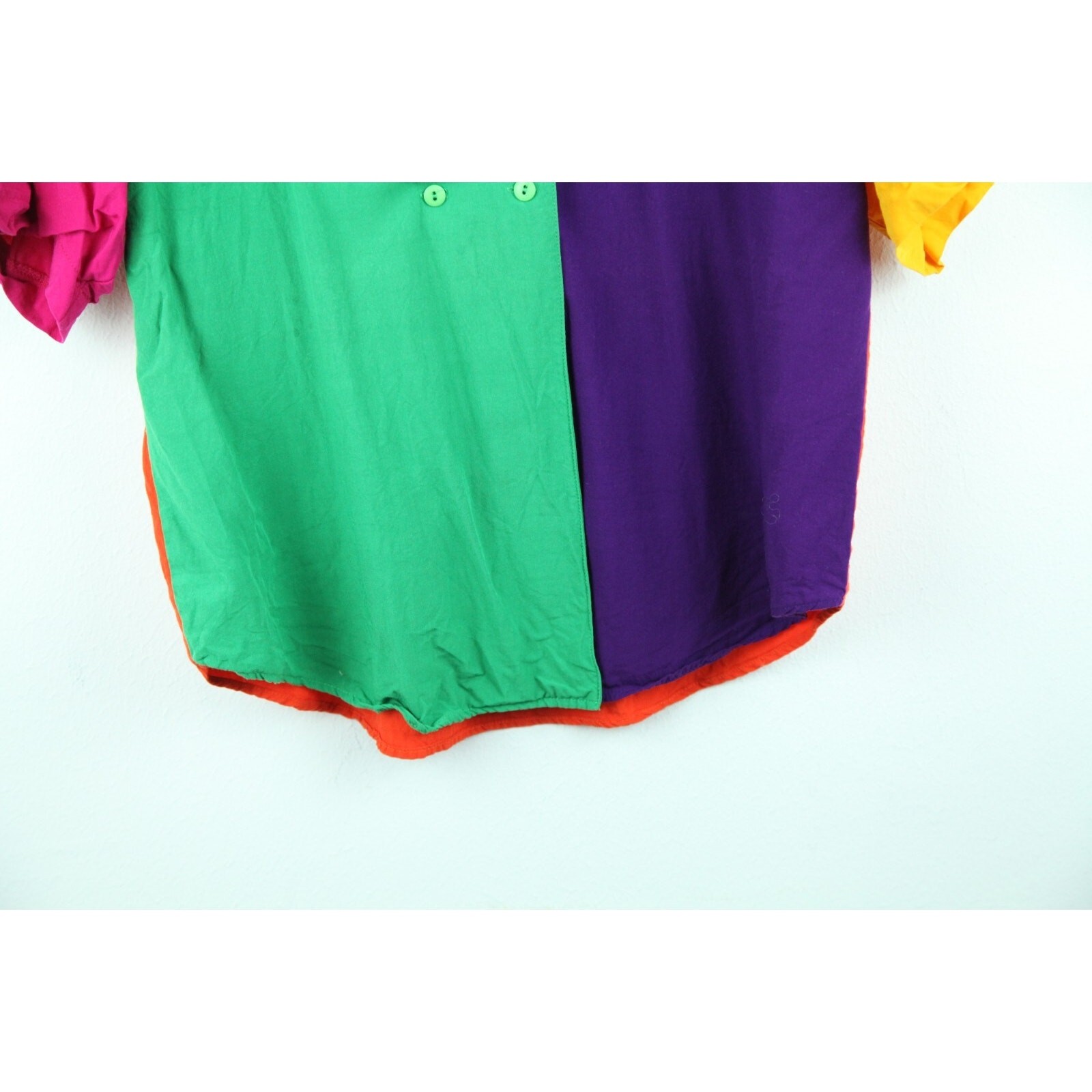 Vintage Large Top Colorblock Multicolor 90s Maximalist Statement Rave Quirky