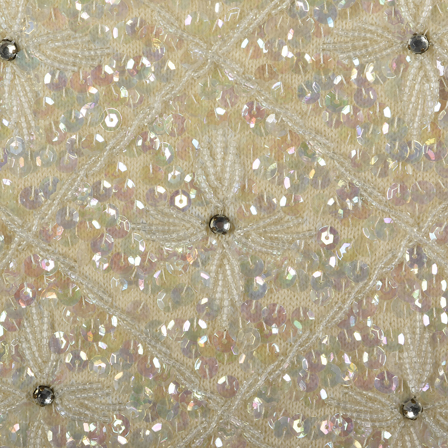 Medium 1960s Iridescent Sequin Blouse Vintage Sleeveless VTG 60s Wedding Top