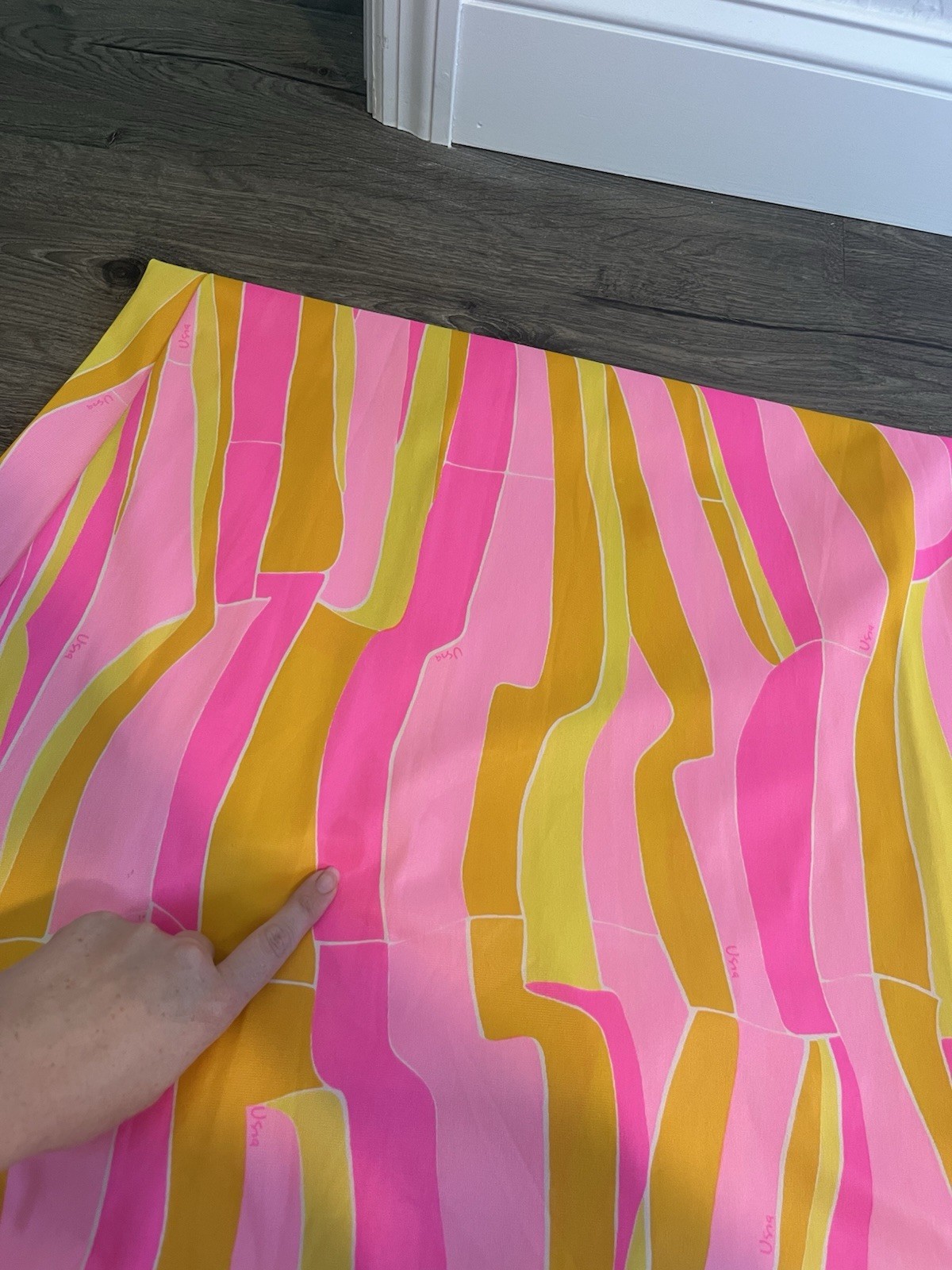 Vintage Vera for Formfit Rogers Maxi Slip Dress Sz Small (8-10) Pucci Print Pink