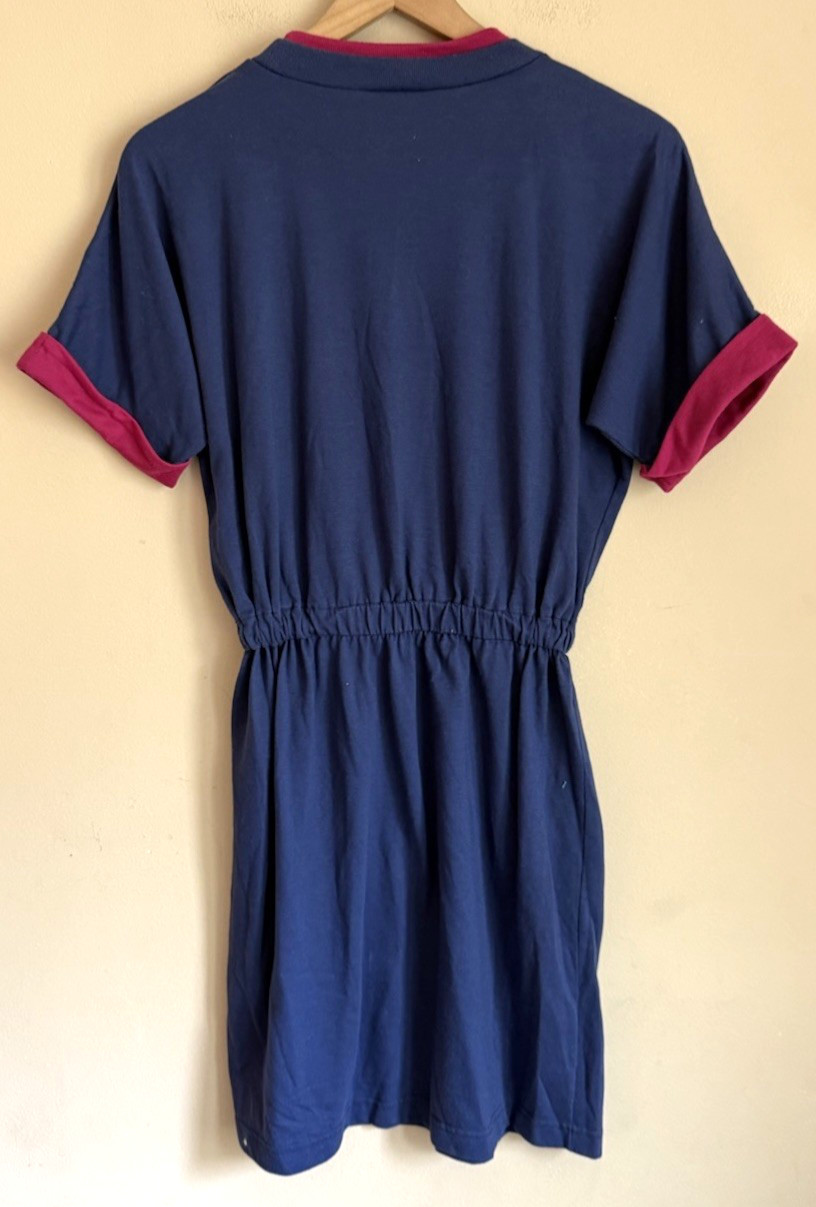 Dress Vintage T-Shirt Womens Size Medium Knit 80s 90s Stretch Mockneck