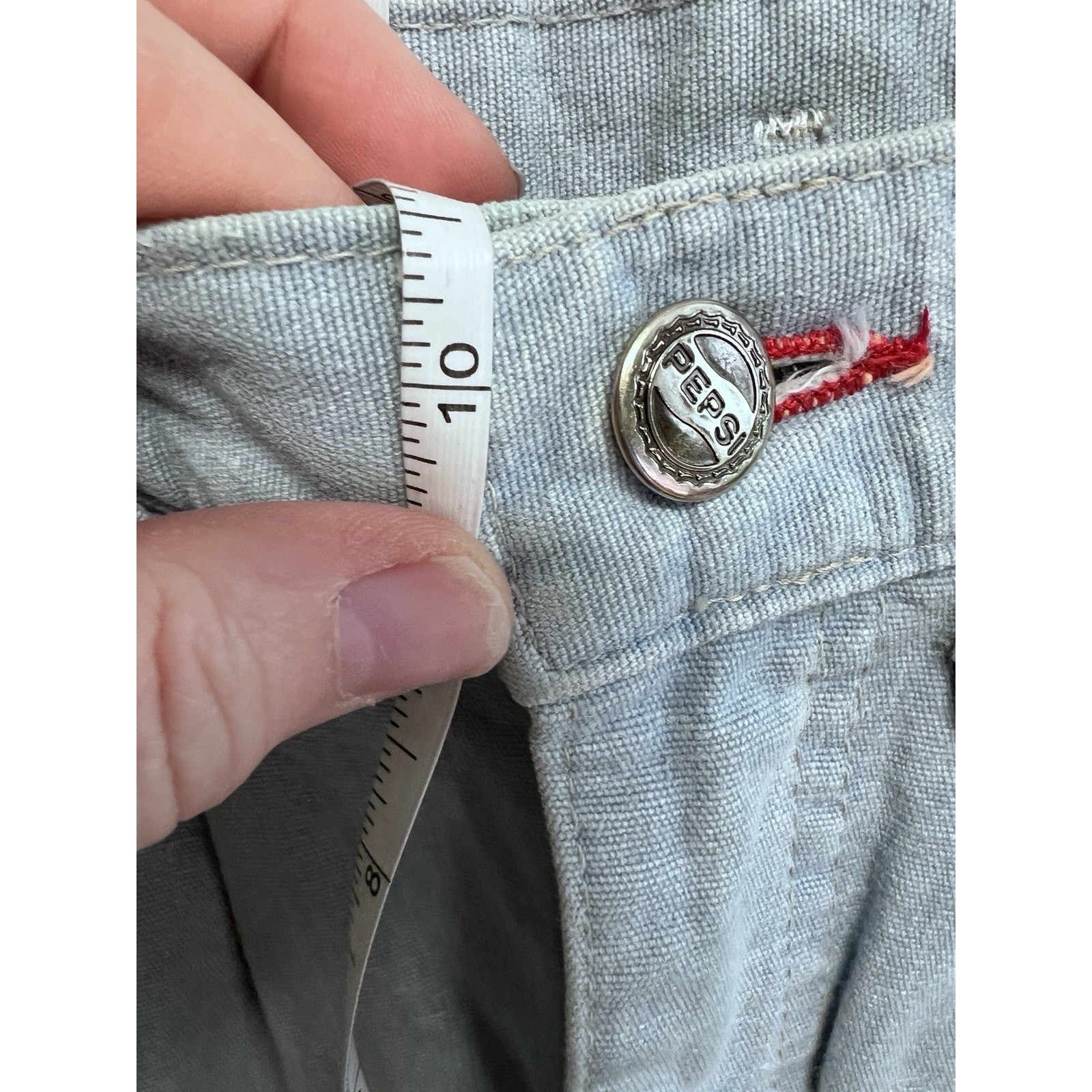 Vintage Pepsi Cola Womens Jeans 24×28 Made In USA Mom 80s Light Wash High Rise