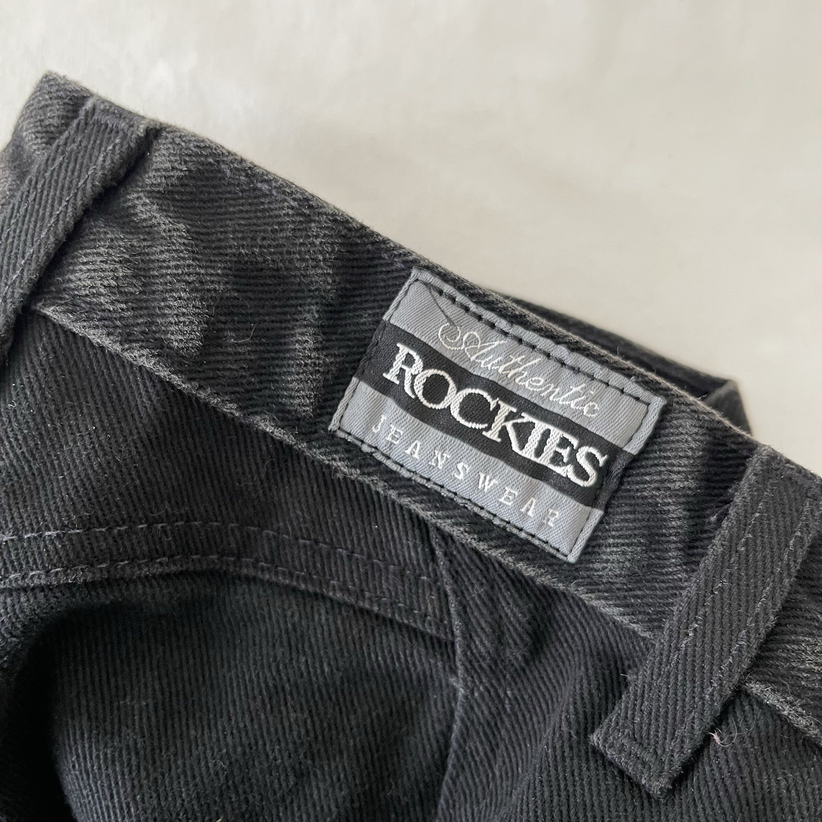VTG Rockies Rocky Mountain Black Western Bareback Jeans Womens 33/15 High Rise L