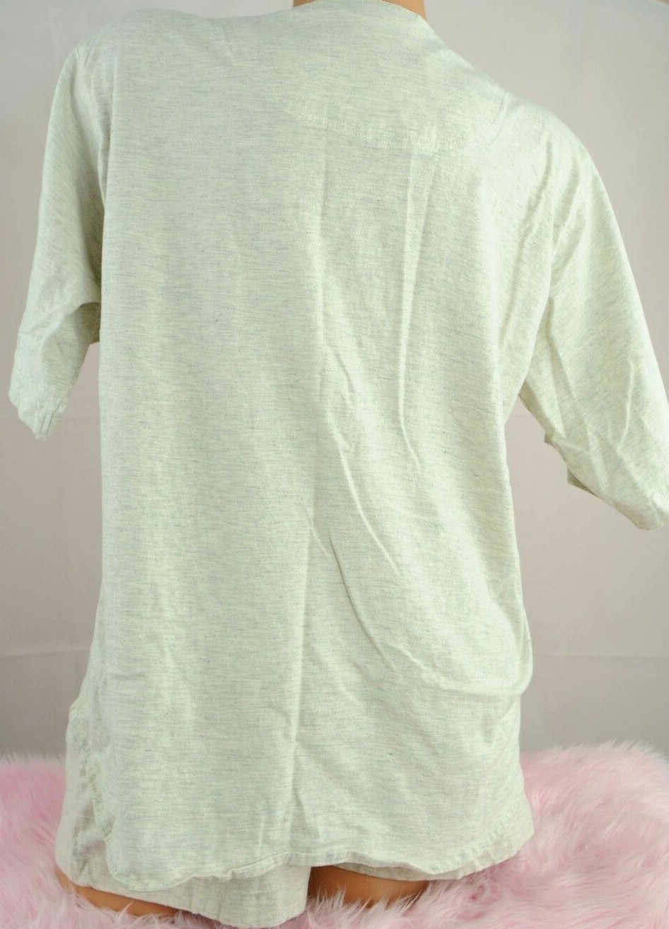 VTG NWOT SISSY embroidered cotton soft top sleep shirt shorts pajama set S M L