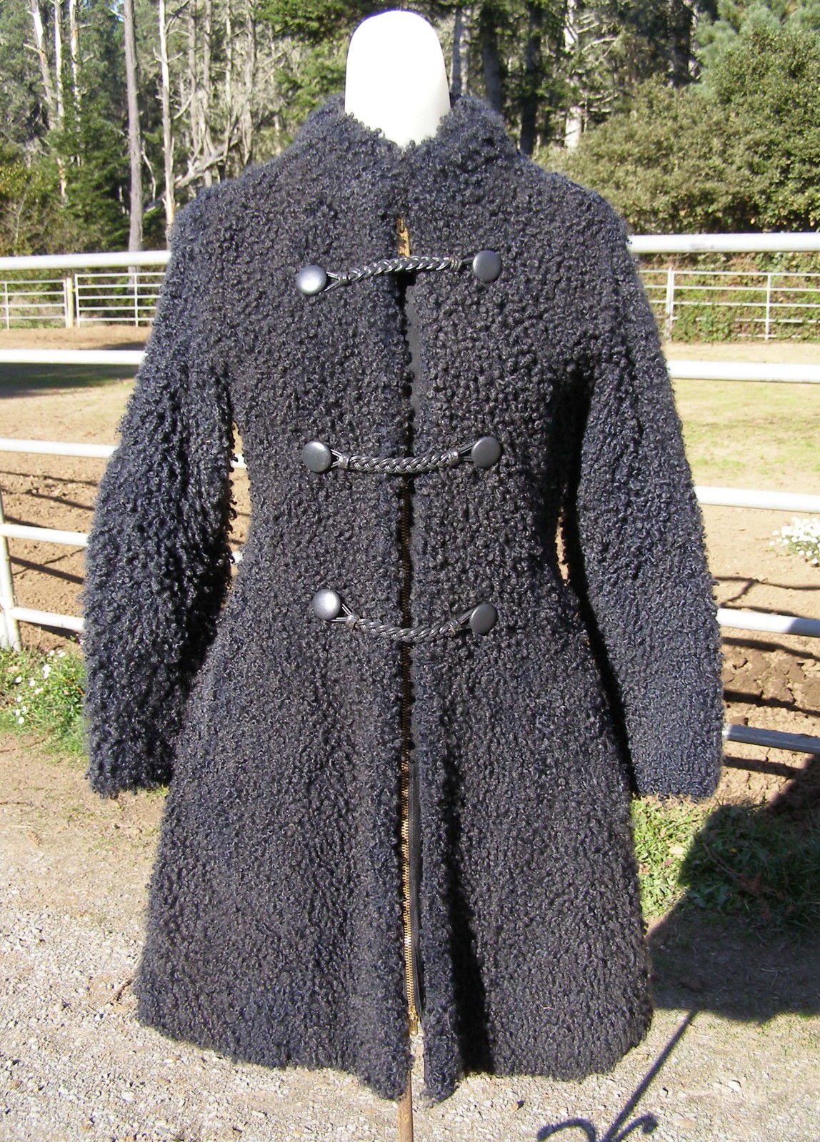 Vintage Mongolian Curley Lamb Sheep/Wool Maxie Coat 1960&rsquo;s