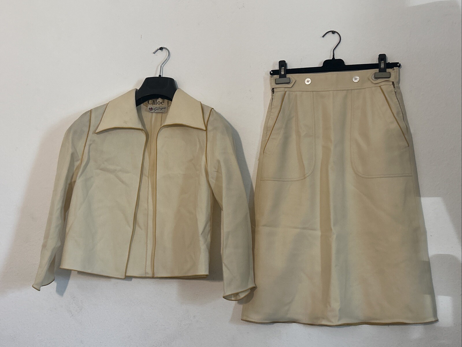 Vintage Chloe Giorgio Beverly Hills Jacket & Skirt Suit Set