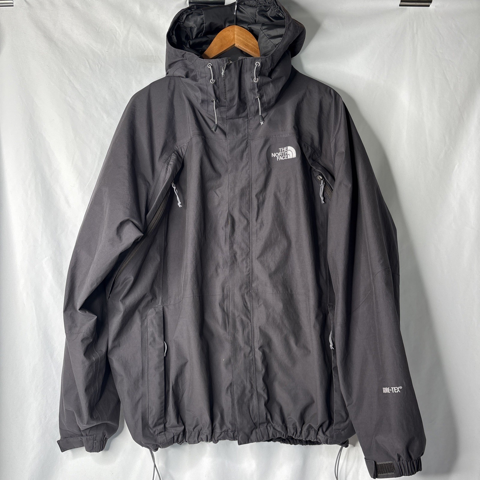 Vtg Y2K The North Face Gore-Tex Men’s XL Mountain Jacket Gray Double Zipper