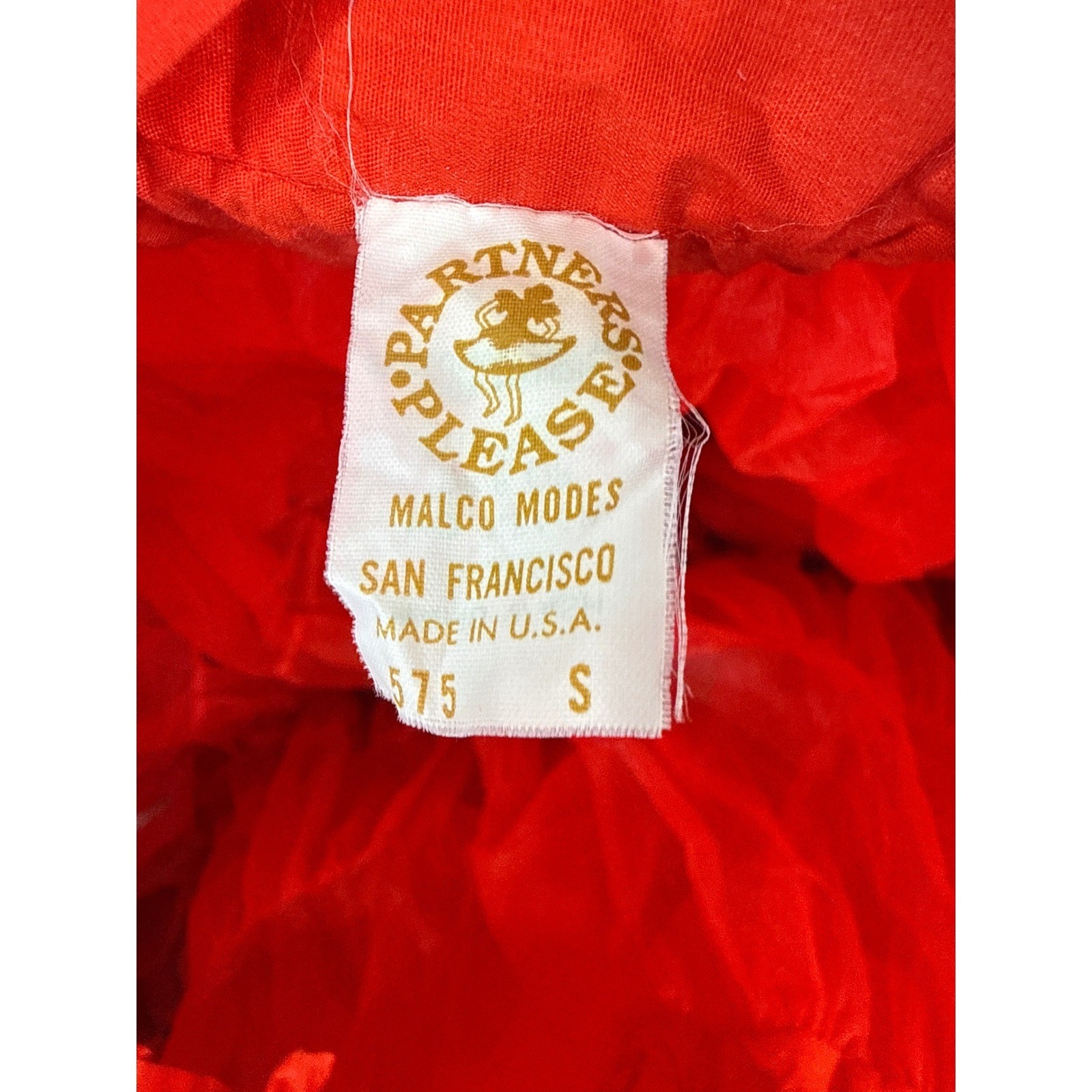 Vintage Malco Modes Red Square Dance Petticoat Crinoline 575 Partners Please S