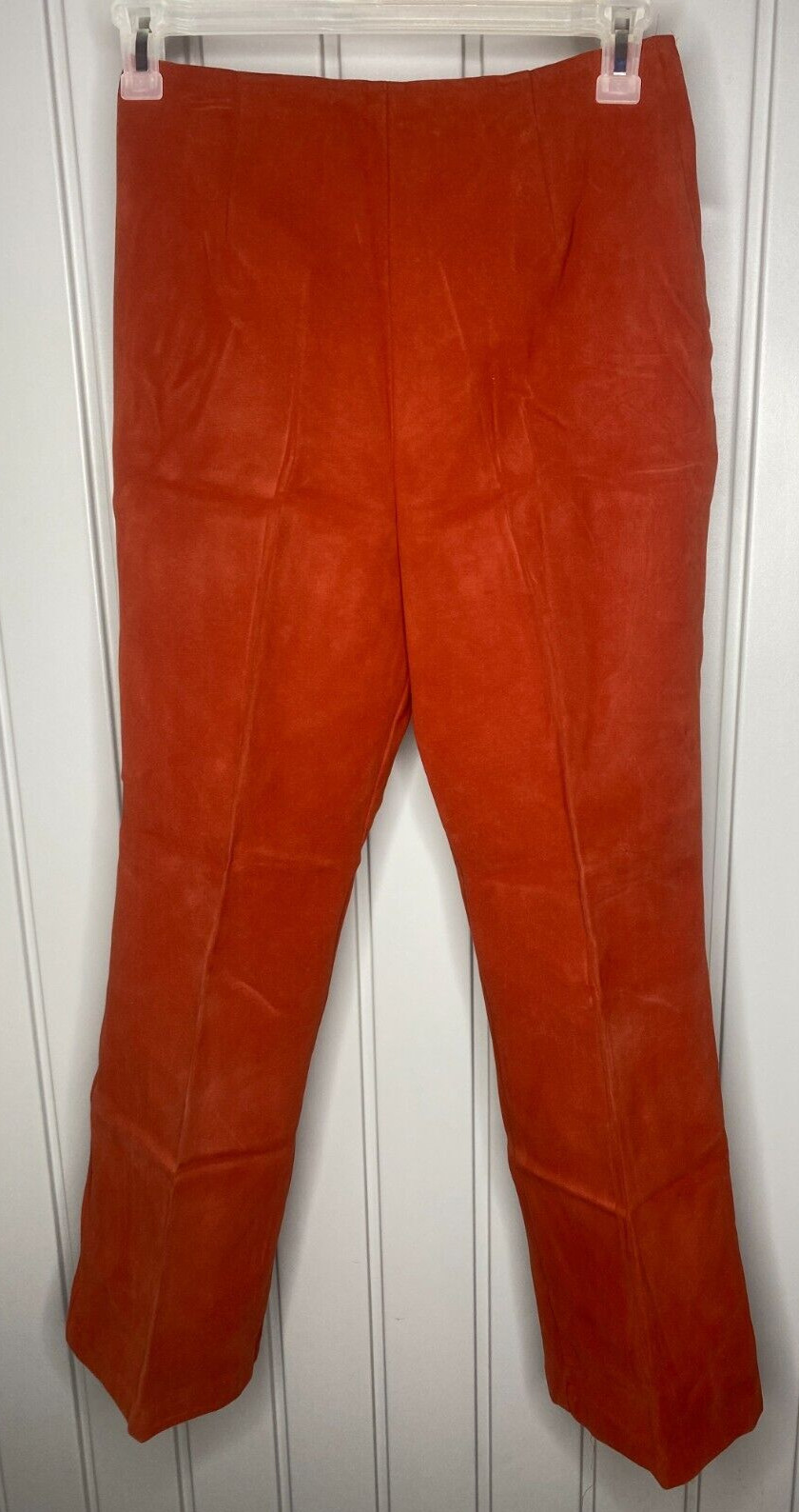 Vintage Pants Womens Size 8 to 10 Faux Suede Dearswade Side Zipper Smooth Front