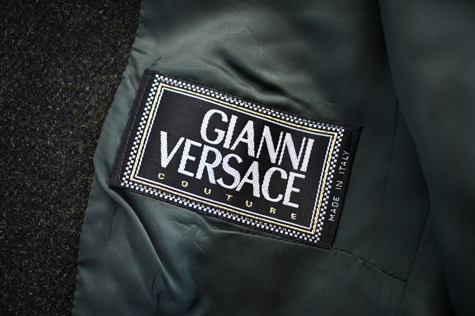 Vintage Authentic GIANNI VERSACE COUTURE 100% WOOL Blazer Jacket IT-40 US-6/8 M
