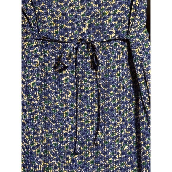 Vintage 1990&rsquo;s NWT April Cornell Floral Blue Yellow Maxi Prairie Cottage Dress