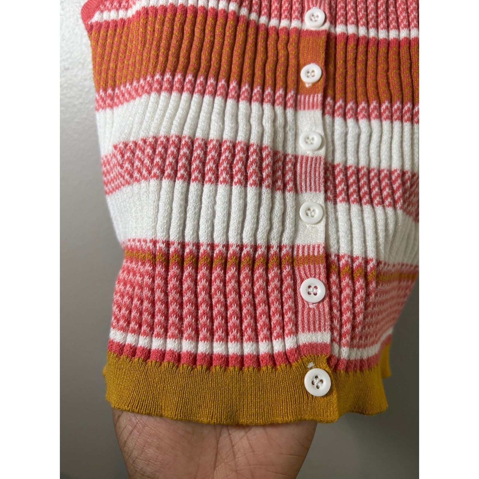 Kitschy Top Retro Multicolor Striped Ribbed Knit Soft Granola Layering Crop Tank