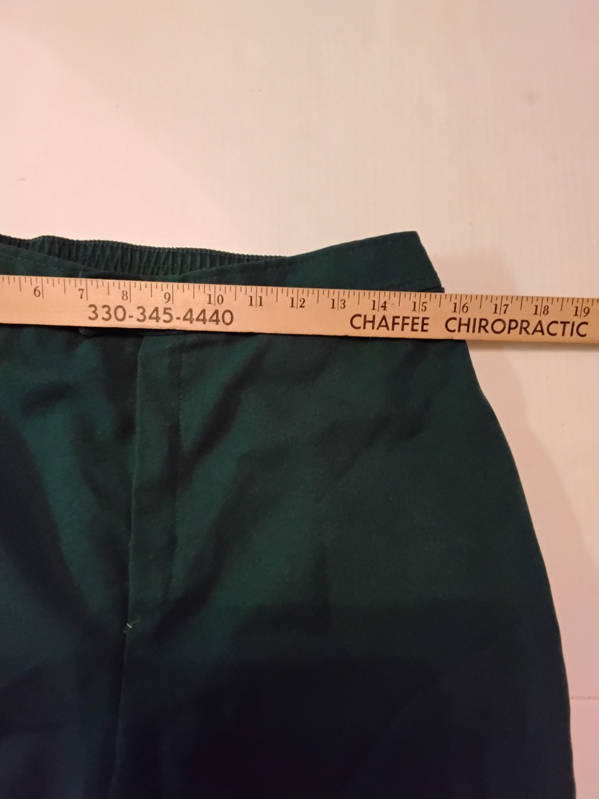 VTG 70s Polyester Green Bell Bottom Pants Women&rsquo;s 12 (31&Prime;x31&Prime;) Disco Hippie