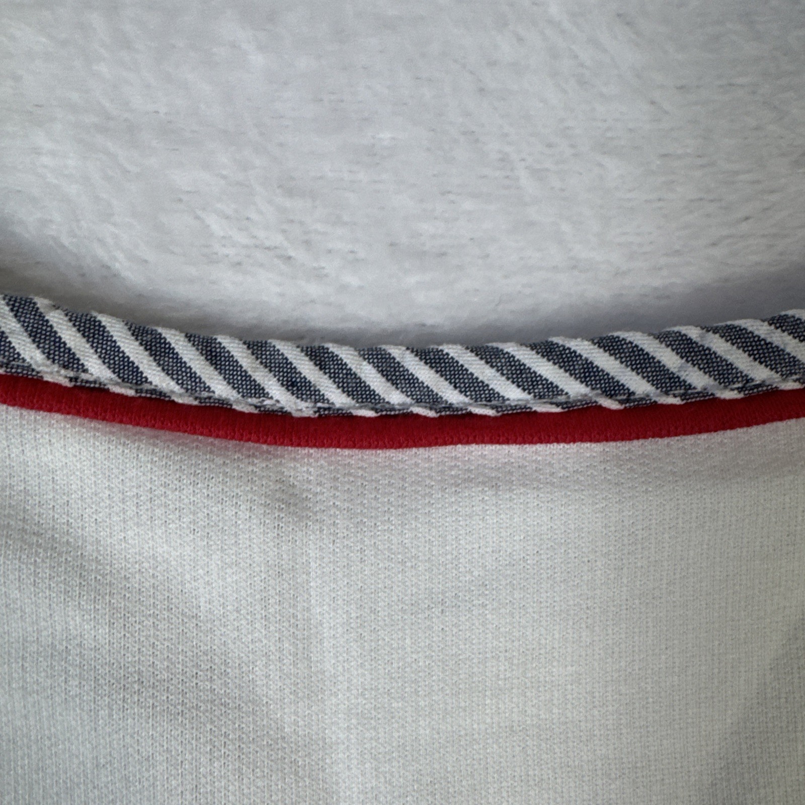 1990s Koret Poly-Cotton Short Sleeve Red White Blue Embroidery Short Sleeve Medu