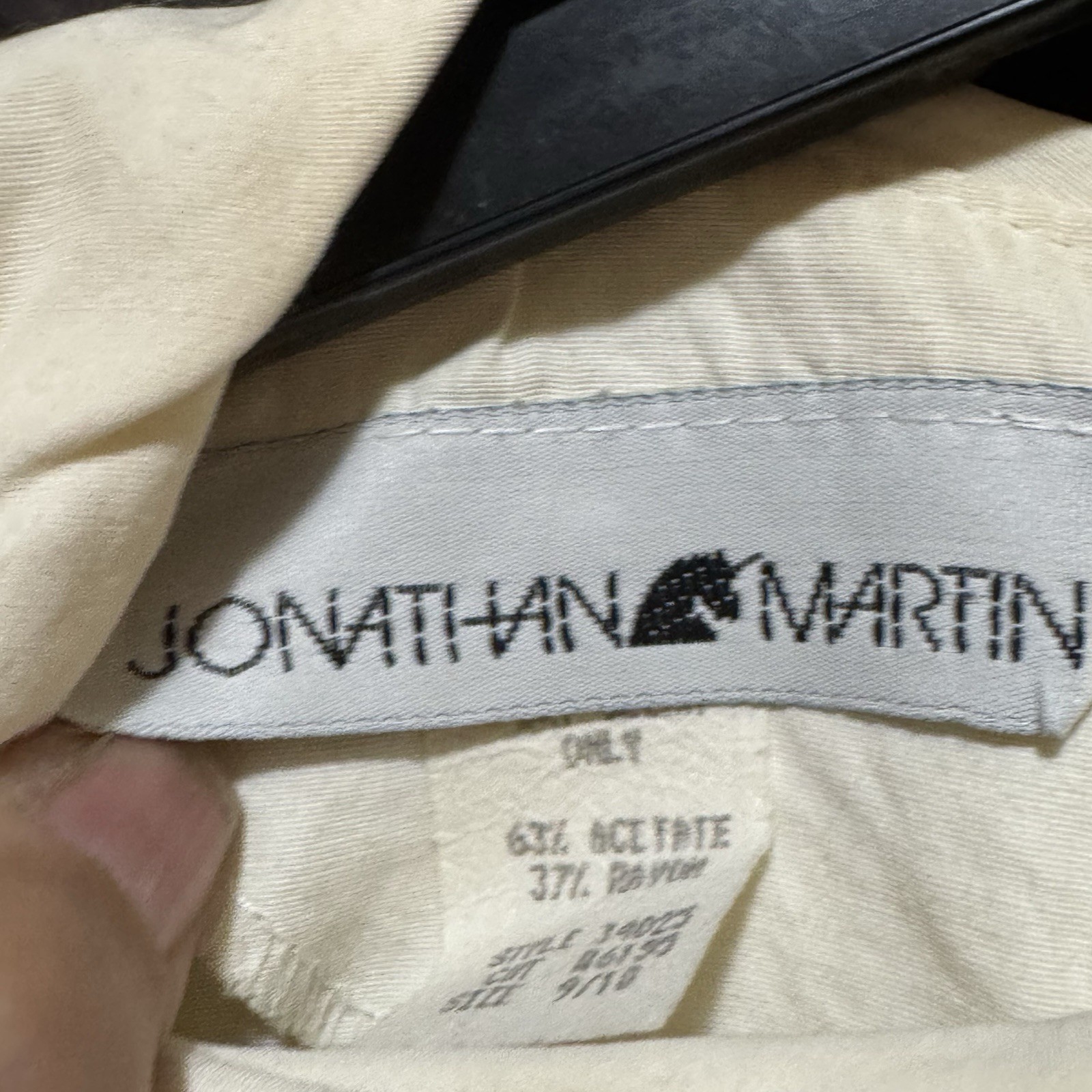 Jonathan Martin Blouse Peter Pan Collar w/ Black Appliqués Size 9/10 1970s