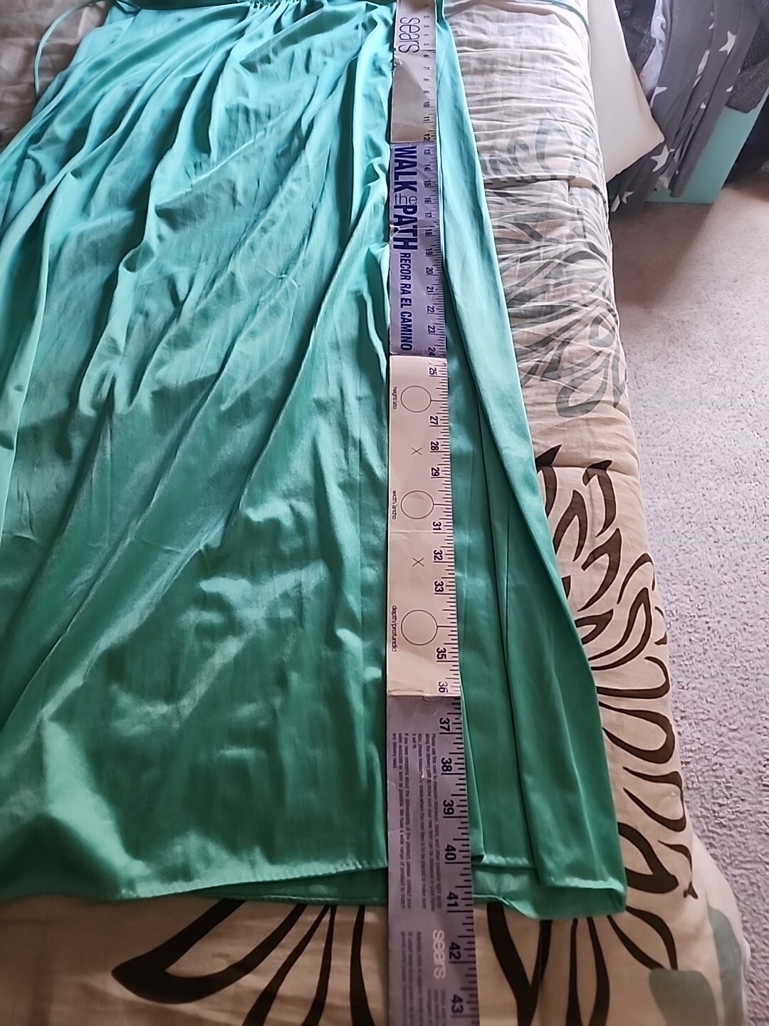 Vintage Vanity Fair Dressing/Night Gown Size 34 Seafoam Green Color 💚 52&Prime; Long