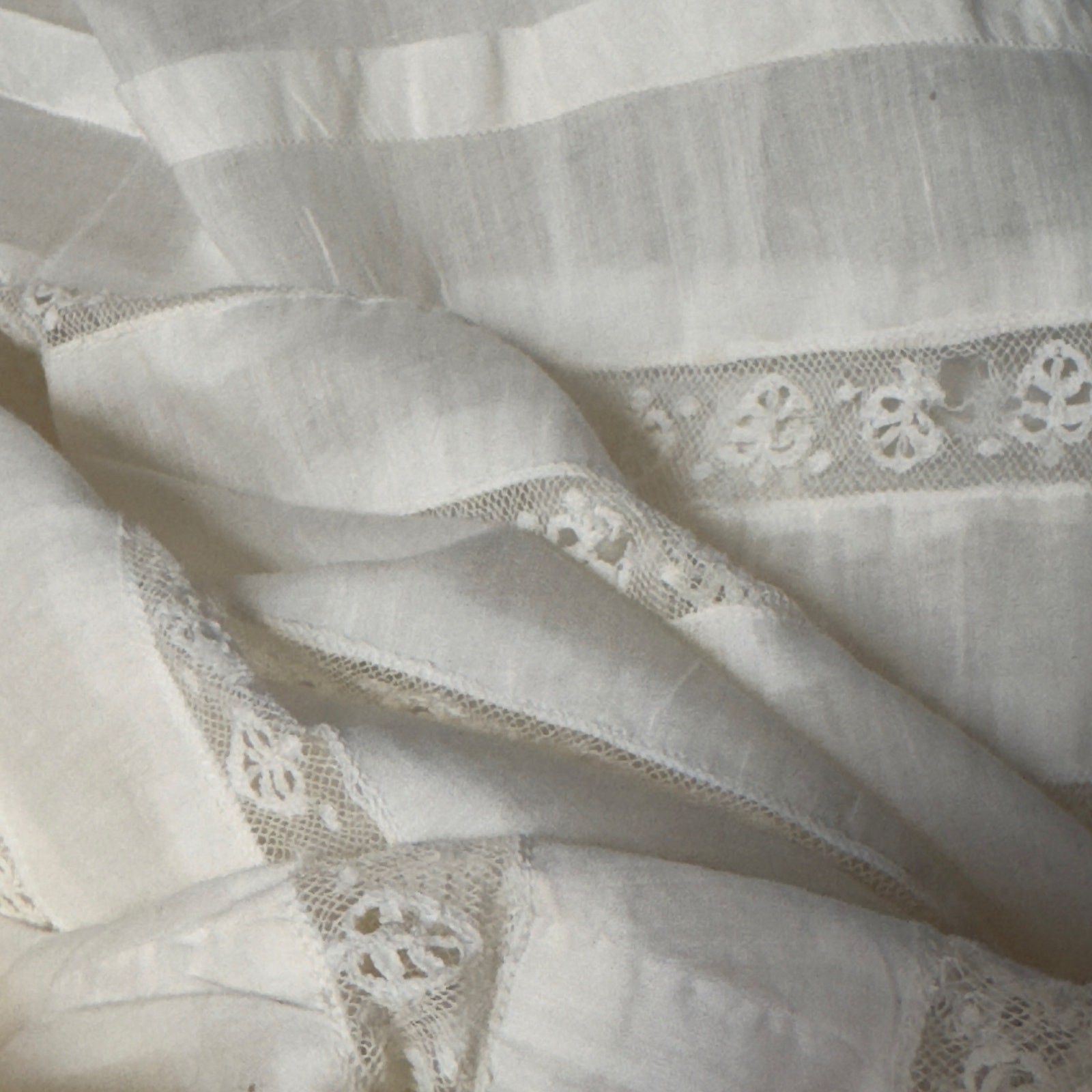 Edwardian Cotton Lace Petticoat Skirt Ruffles Antique Original 1900’s 26” Waist