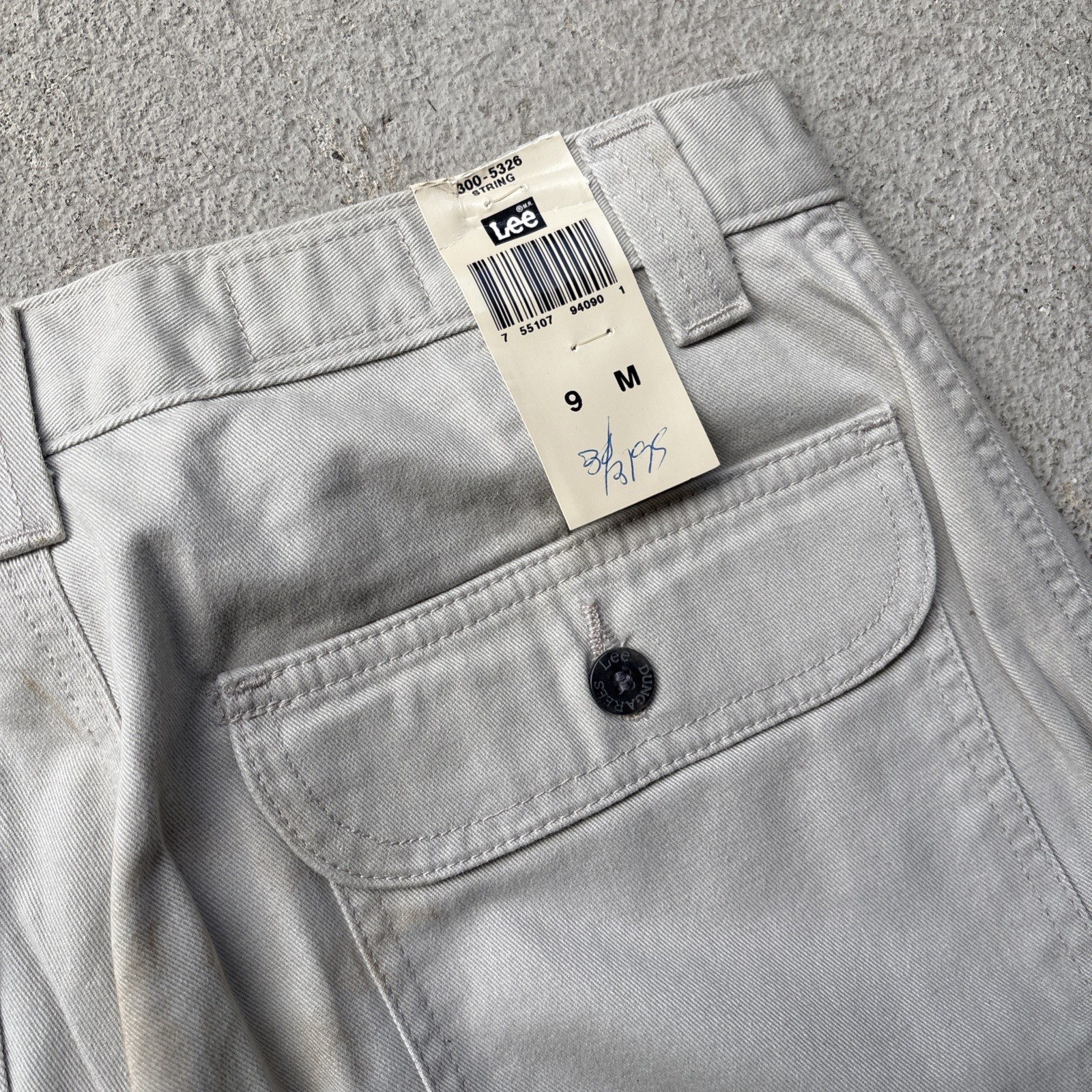 Vintage Riveted LEE Fatigue Utility Pants Wide Relaxed Khaki Tan Juniors 9 M
