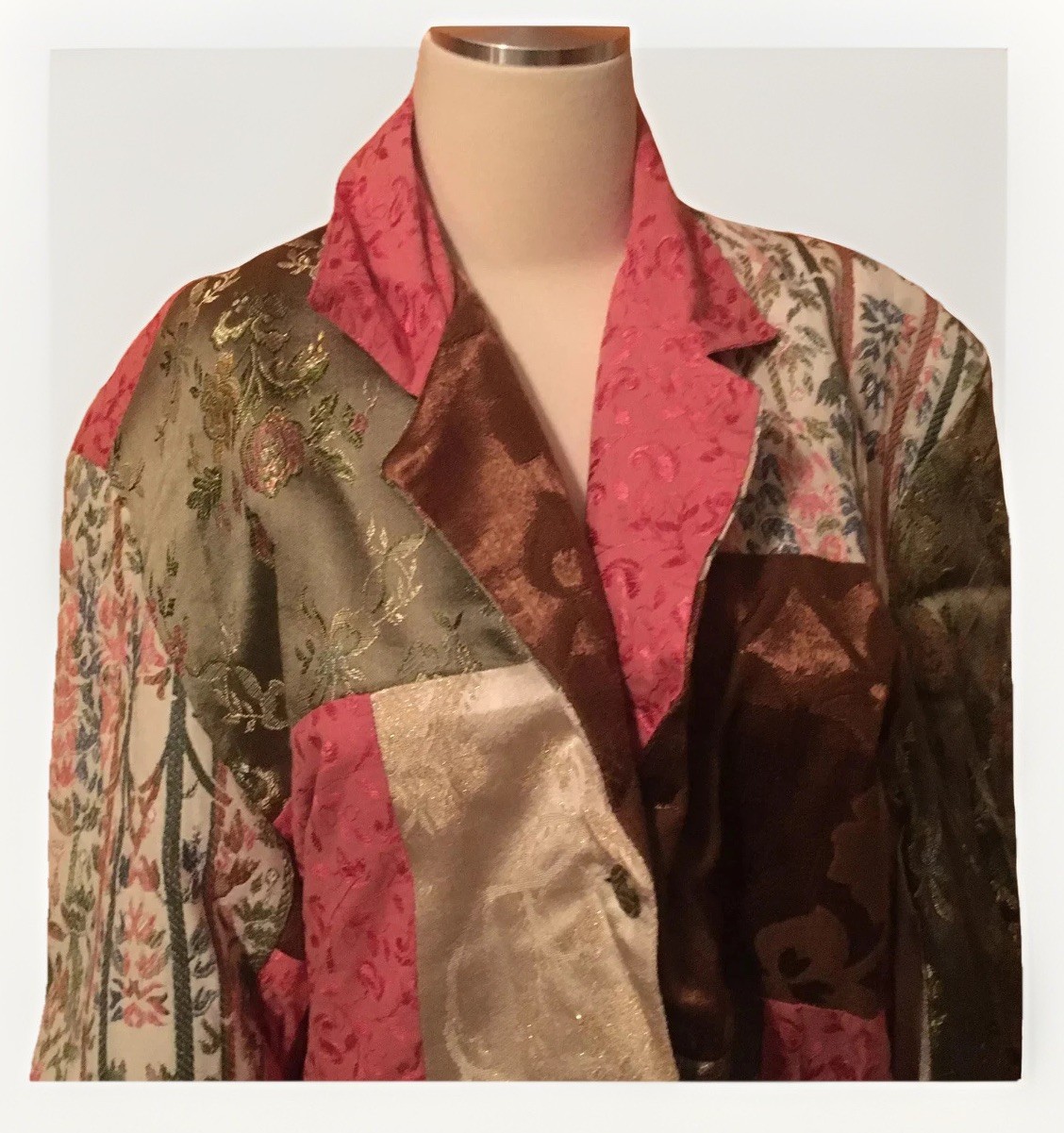 1990s Vintage Other Destination GORGEOUS Blazer Jacket Tapestry Patchwork EUC