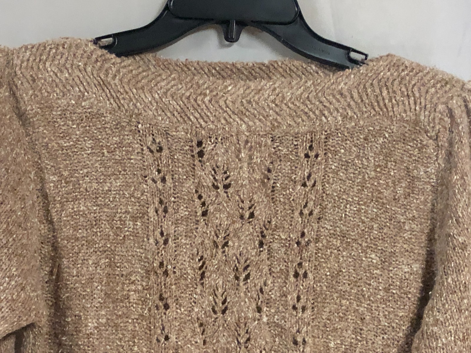 Gloria Vanderbilt Vintage Sweater Beige Pullover Silk Angora Blend Medium NOS