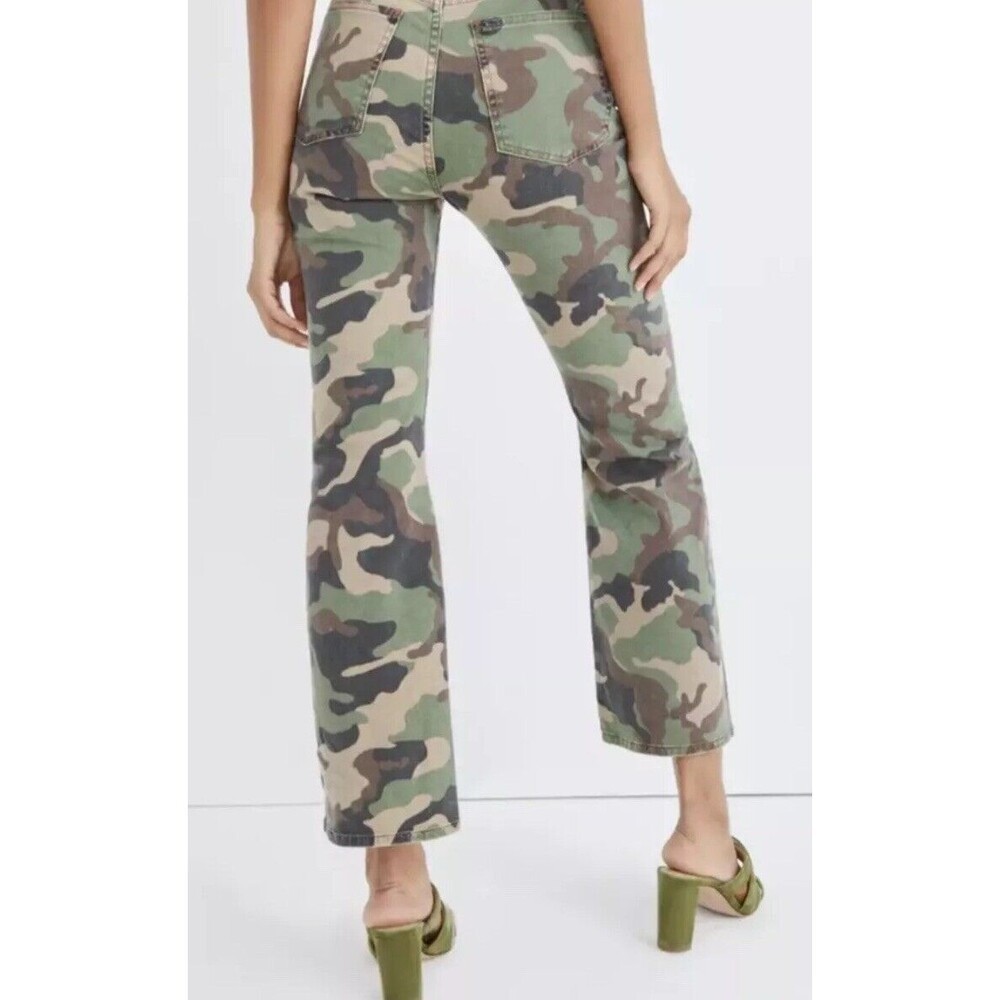 NWT $298 Veronica Beard Carly Kick Flare High Rise Jeans Camo Women&rsquo;s 26