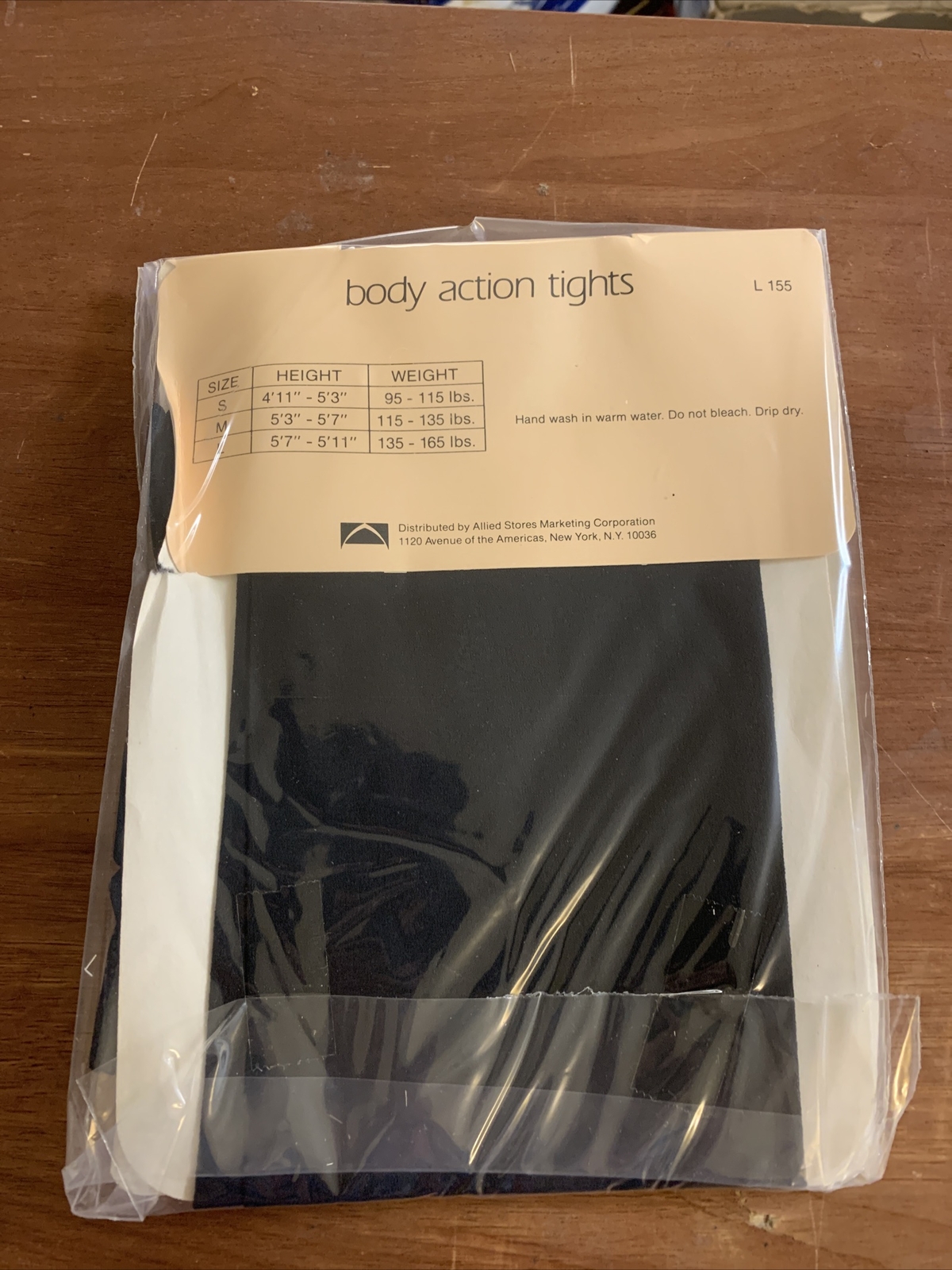 Vintage 1980s NOS Donaldson’s body action tights dance aerobics Black Medium