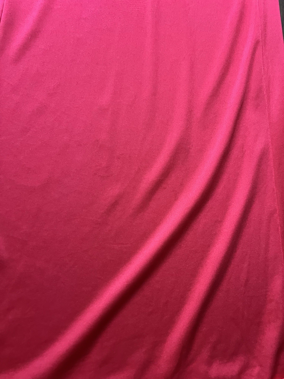 Vintage Vassarette Nightgown Medium Red Maxi Lace Off Shoulder Bow Dress 70s