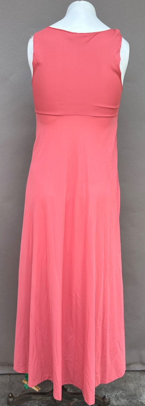 Vintage John Kloss Peignoir Set Small Salmon Robe Nylon Nightgown Hollywood Glam