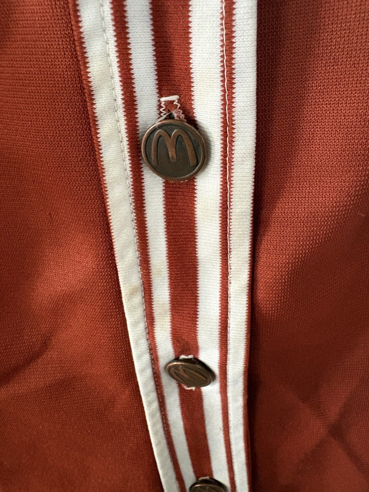 Vintage 70&rsquo;s McDonald&rsquo;s Uniform Dress Orange Restaurant Slacks Cap USED AS FOUND