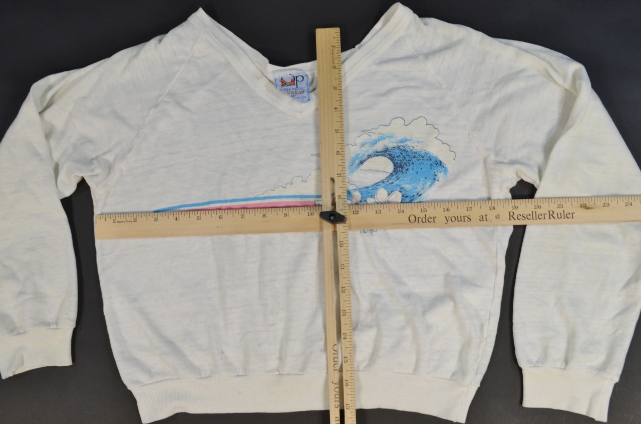 VTG Ocean Pacific Sunwear Lightweight Thin Cropped Pullover OP Medium Shirt