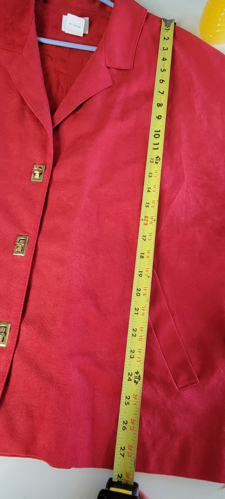 MJ SEATTLE VINTAGE CAPELET Blazer STYLE JACKET VTG Red Side Slits M XL #34