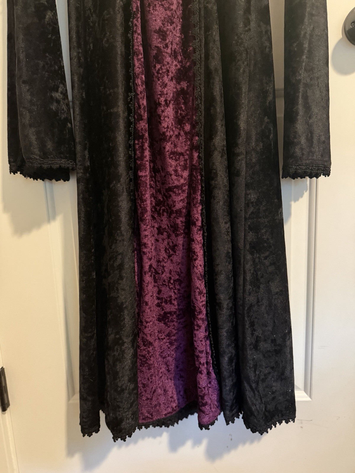 Begotten by Dilek Atasu Gothic Lace-Up Dress Black/Purple Polyester Size S