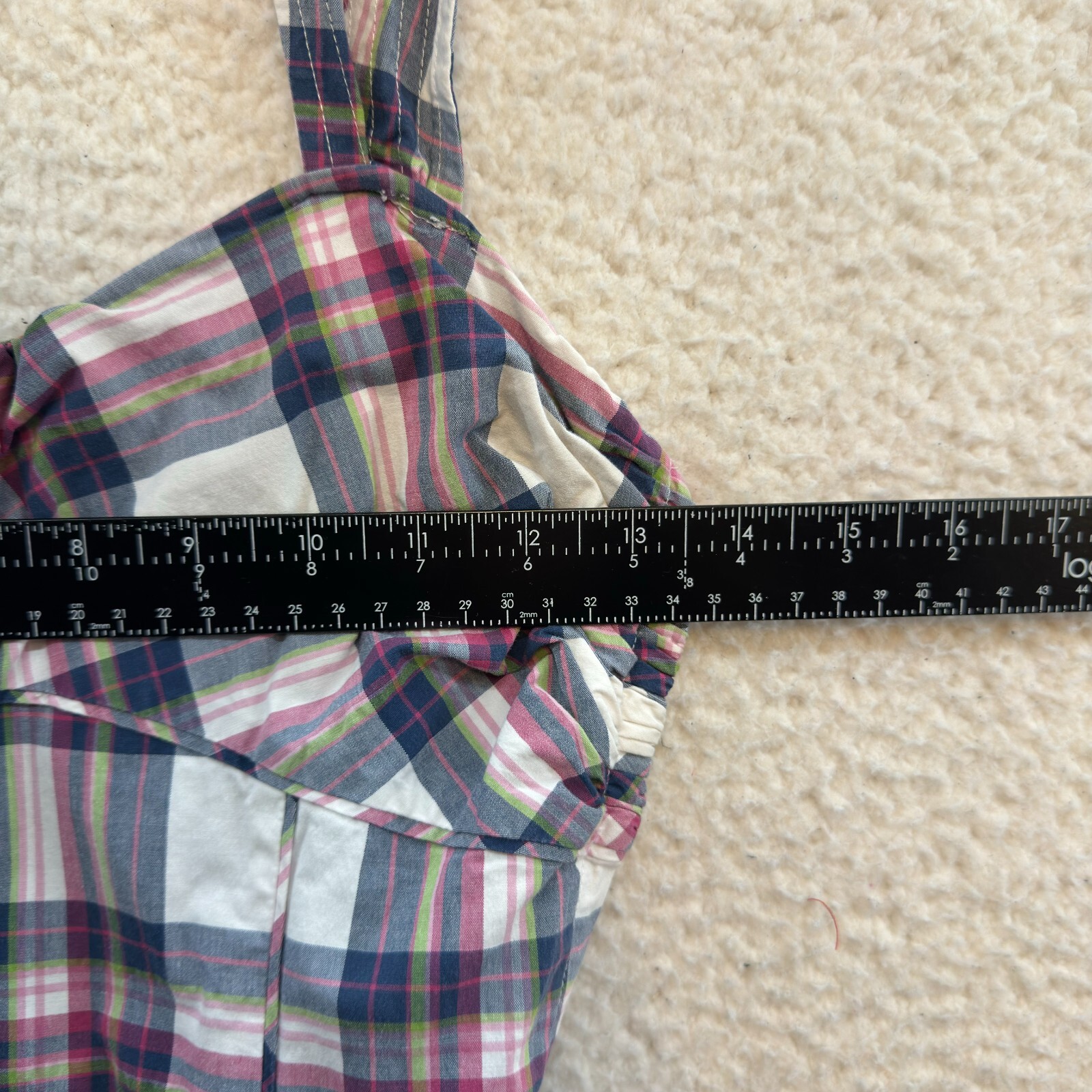 Y2K Vintage Halter Mini Dress 0 2 XS Tartan Plaid Bustier Mod Western Pockets