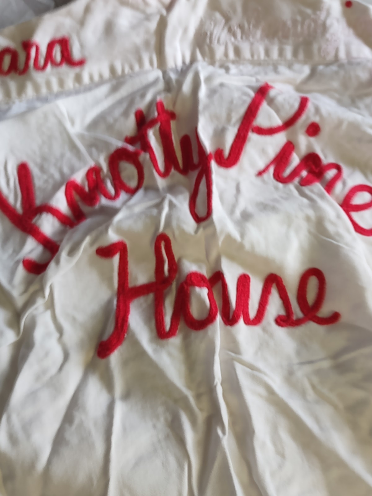 Vintage 60&rsquo;s Bowling Shirt Stitched Ladies Button Up Small-Knotty PIne house