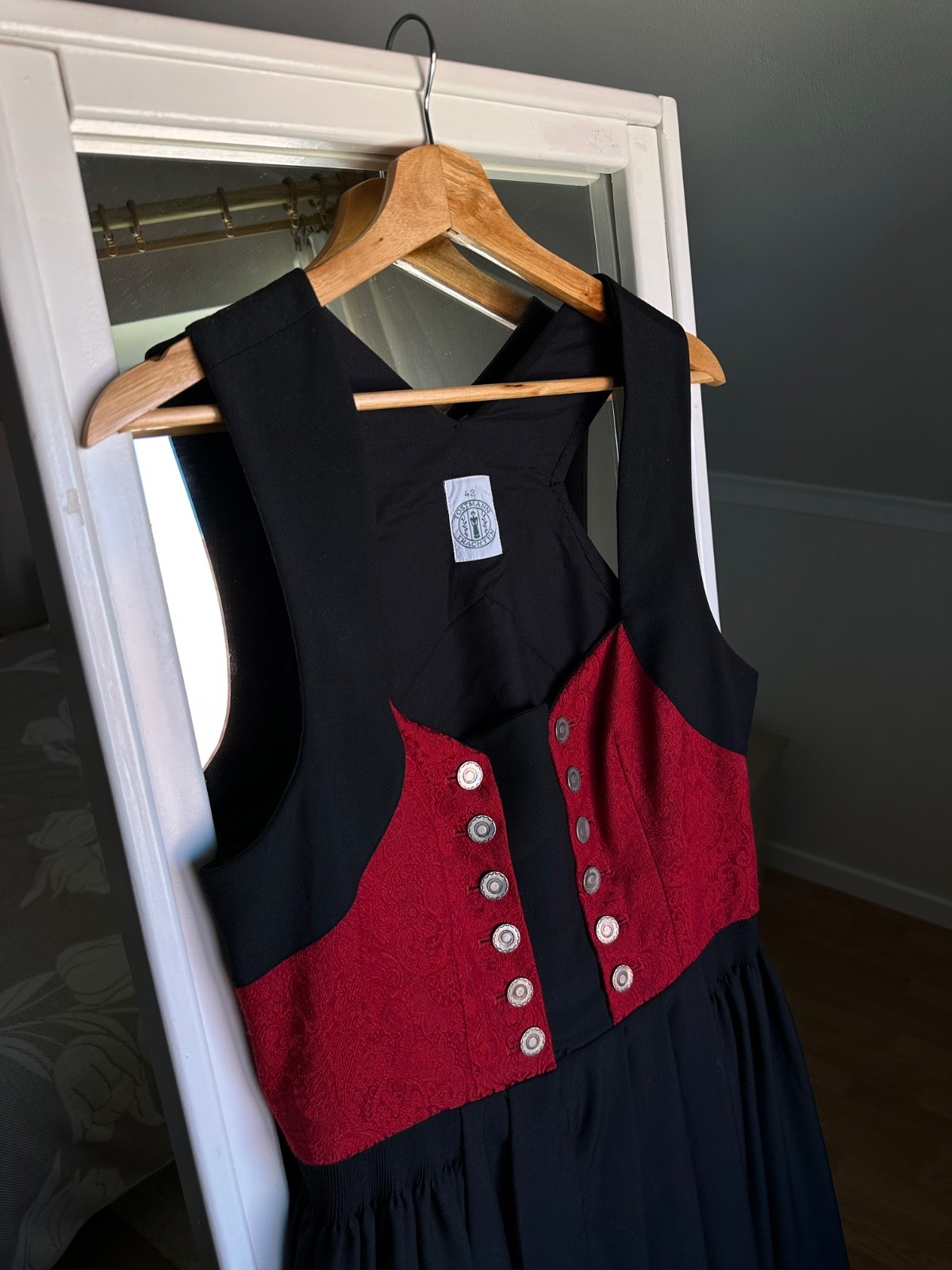 Vintage Tostmann Tranchten Austrian National Dirndl Woman Dress Sz L