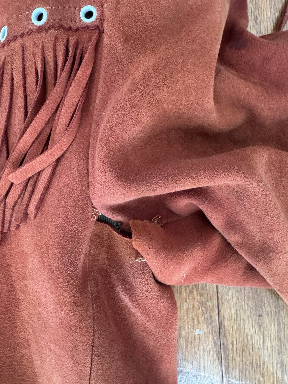 Vintage 1960s Sylvia Mexico Suede Fringe Jacket Boho Western