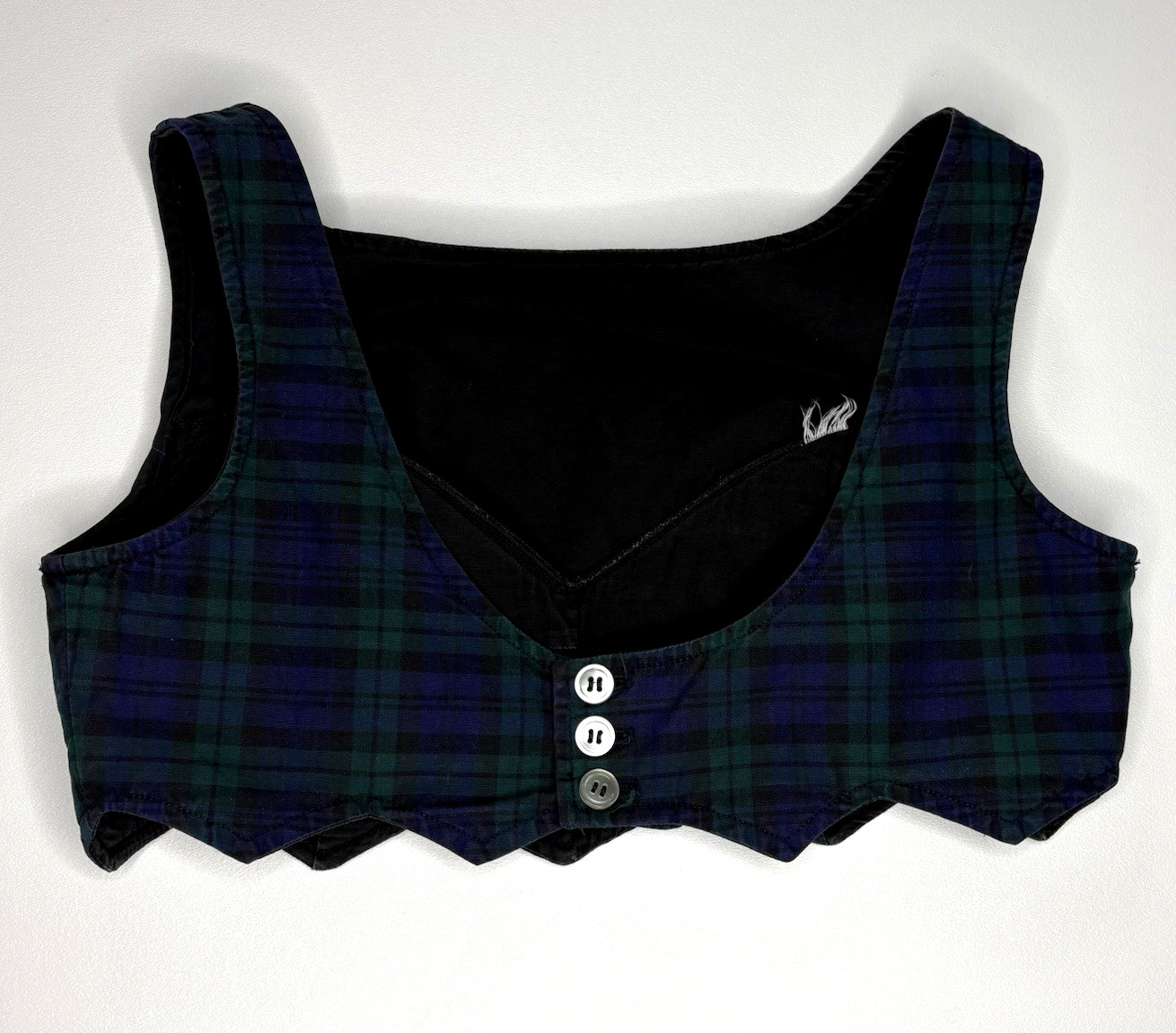 Vintage 1960s Bikini Plaid 2 Piece Swimsuit Sz Small Boy Shorts ILGWU Union Made