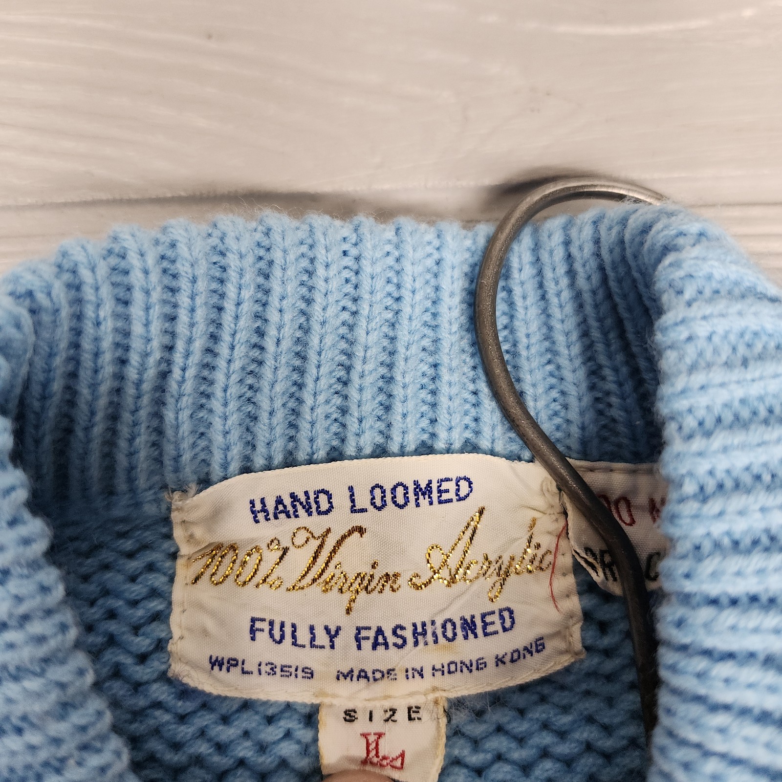 Vintage Hand Loomed Fully Fashioned Knit Sweater Womens Size Large