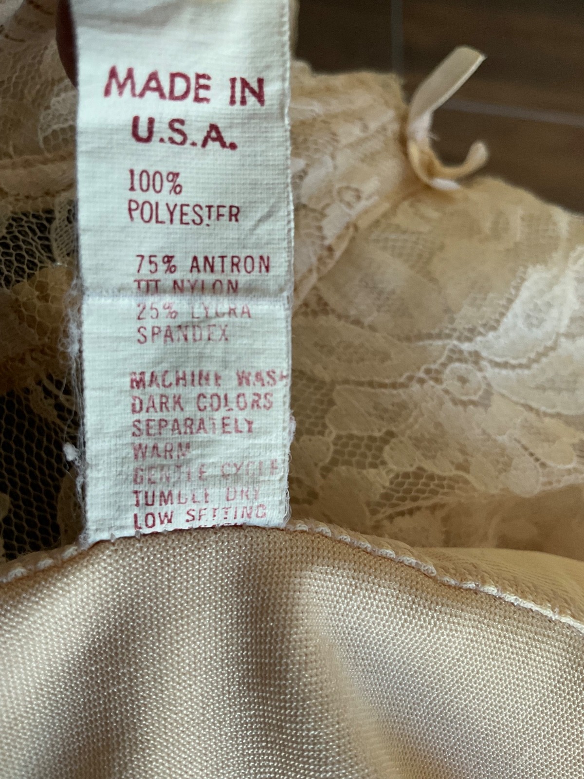 VTG Long Line Beige Bullet Bra Corset Bustier Cincher Shaper 34C Pin Up