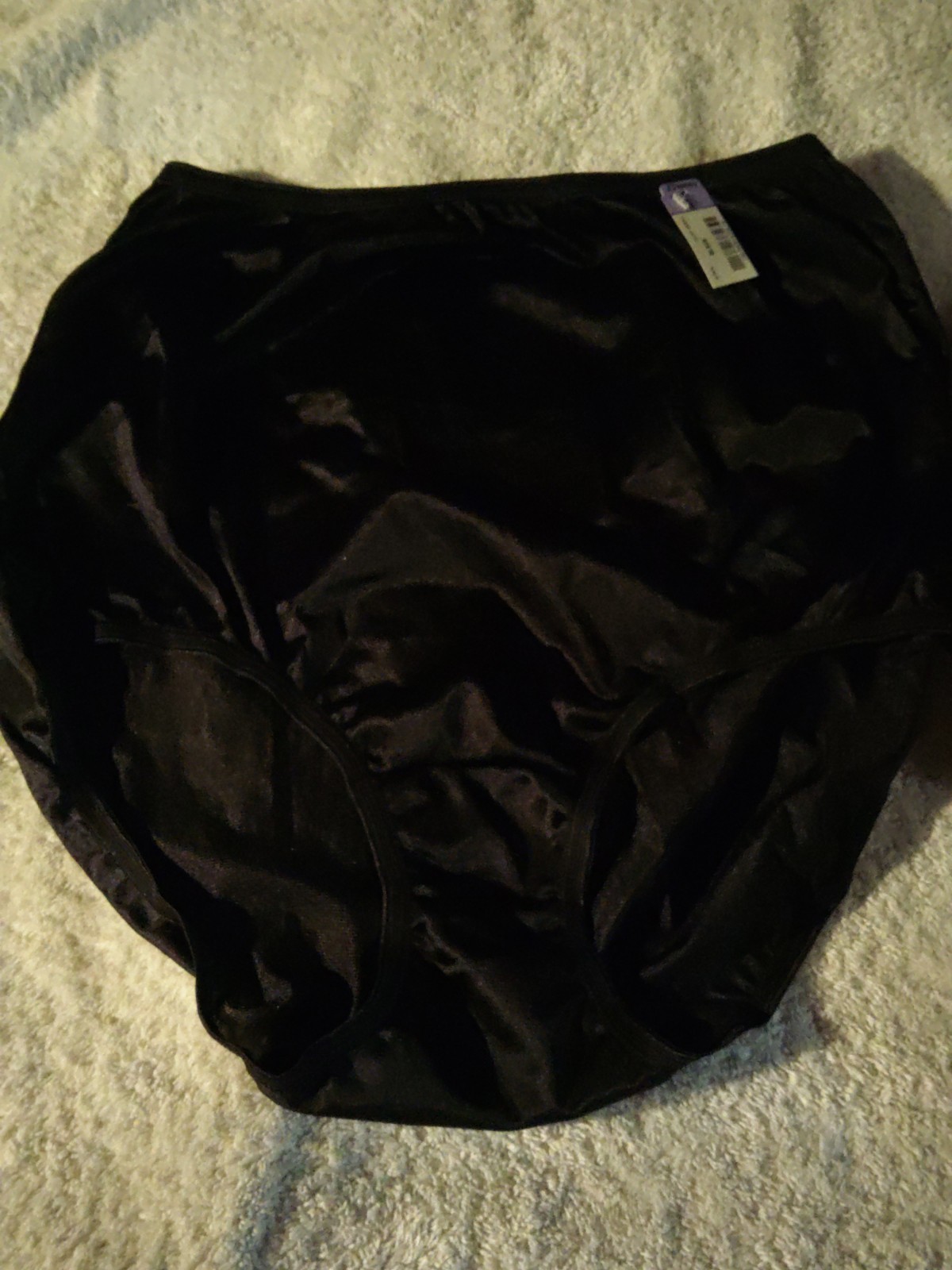 J C Penney Adonna 100% Nylon Lycra Soft Skinsl Black Brief Panties Sz 9