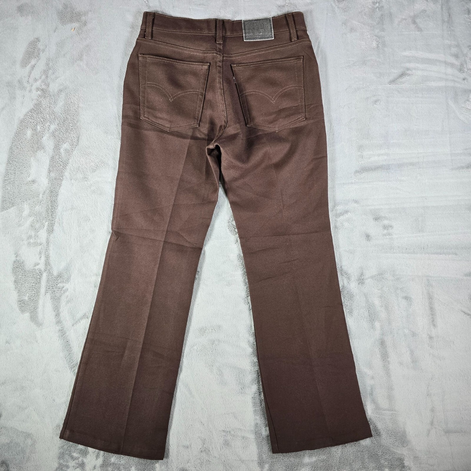 Vintage 1997 Levi&rsquo;s SilverTab Flare Leg Brown Polyester Pants (Juniors 9 Short)