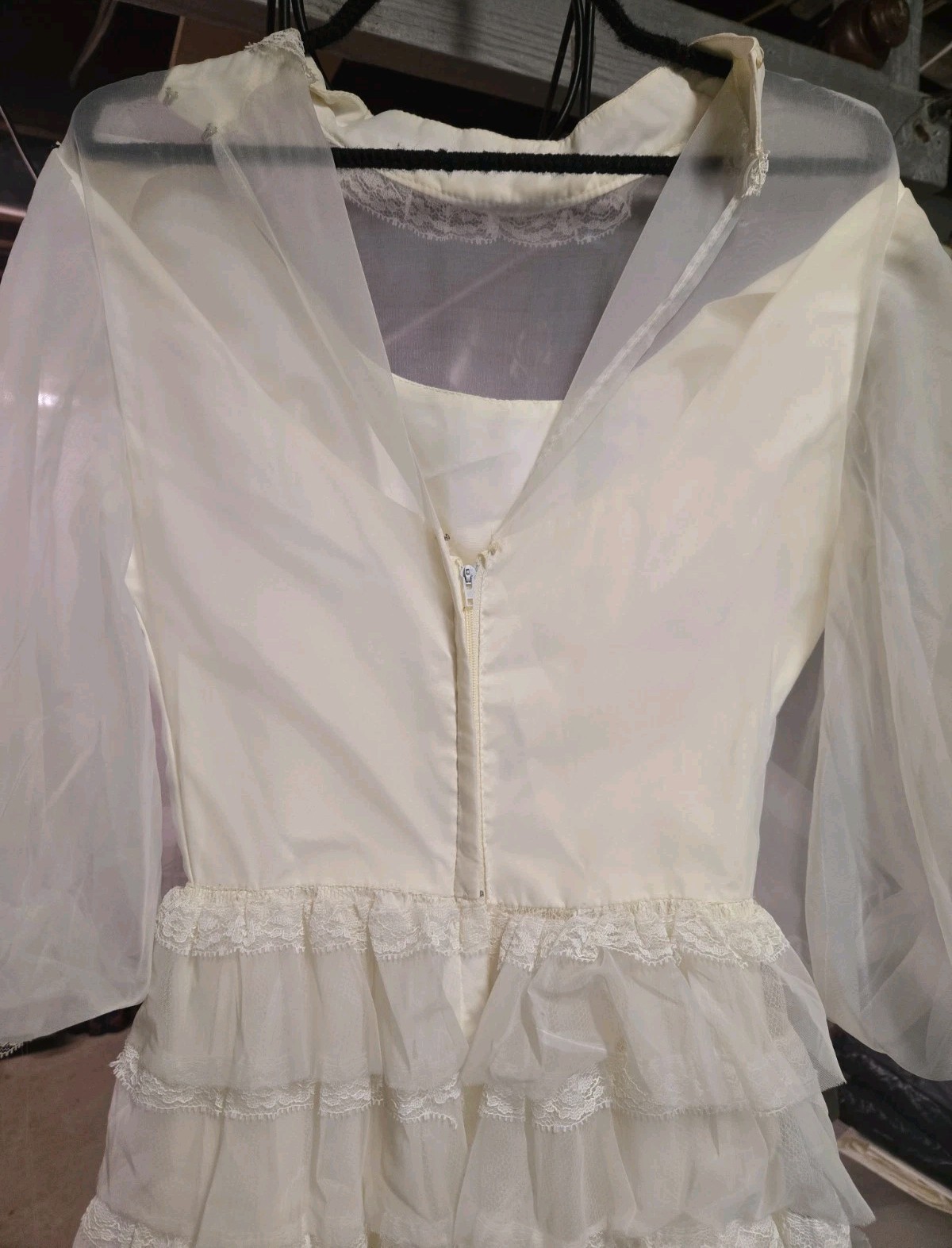 Vintage Nadine 1970’s Dress Women’s White Gown Prom