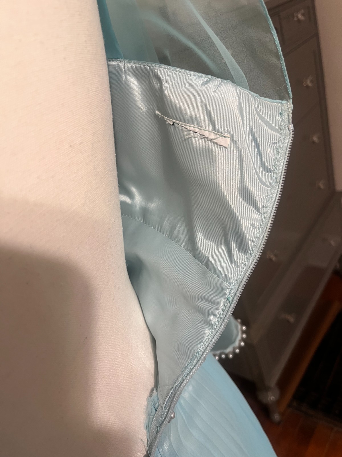 1960s Vintage Powder Blue Ball Gown sz S