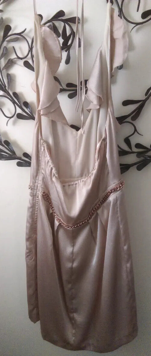 Vintage COOPER ST Ladies Beige Blended-fabric Party Cocktail Dress Size 10