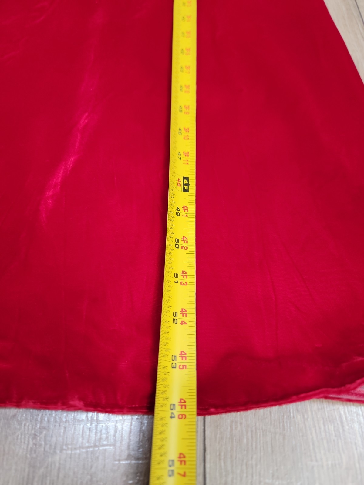 Vintage 60s Red Velvet Maxi Dress Empire Waist Ruffle Holiday Formal Gown S/