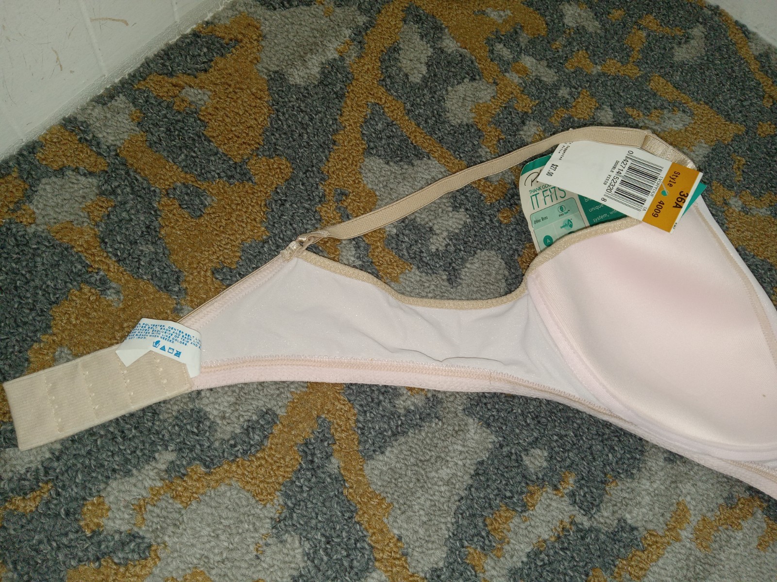Vintage Playtex Double Vision 4009 Bra 36A Wireless Lined Ivory NOS *FLAW*