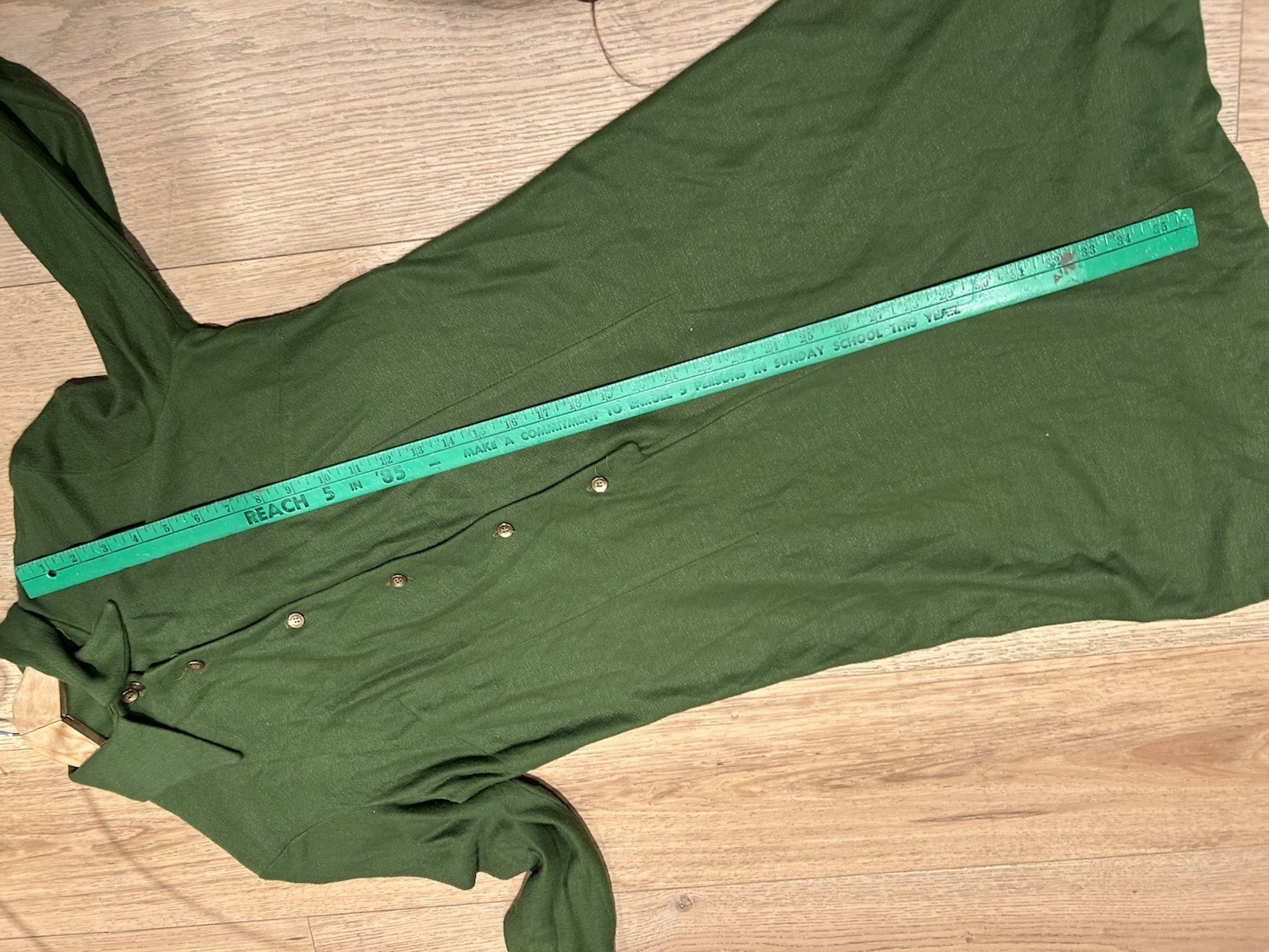 Vintage 1970’s Dress Women’s Green Aline Everyday MOD
