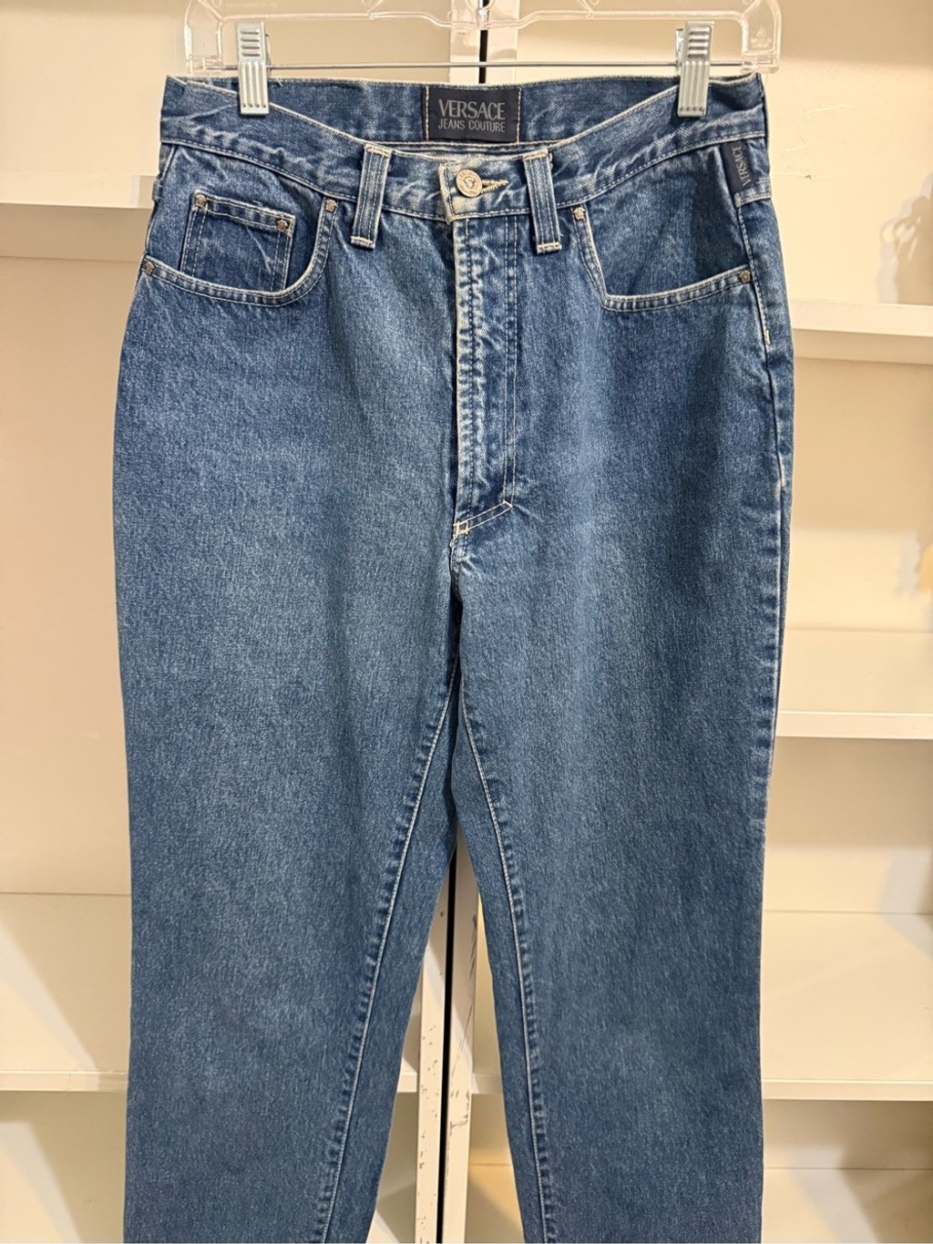 Versace Jeans Couture Medium Wash Relaxed High Waist Jeans 32| 46