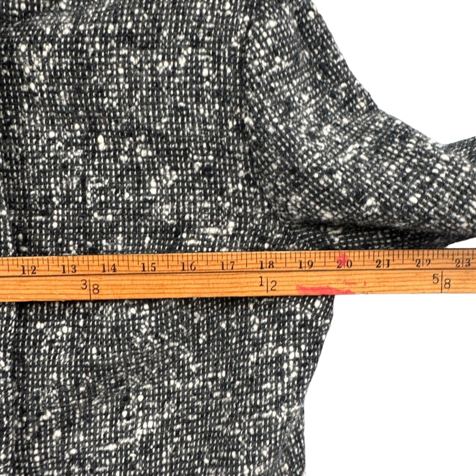 VTG Pendleton Blazer Jacket Wool Tweed Lg Black White Bolero Business Preppy USA